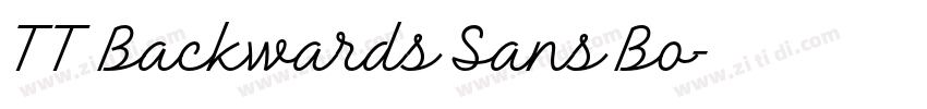 TT Backwards Sans Bo字体转换
